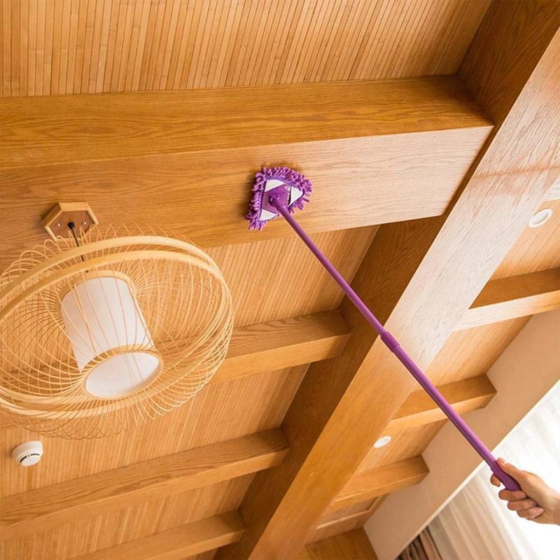 Rotatable Triangle Cleaning Mop  Adjustable Telescopic Handle