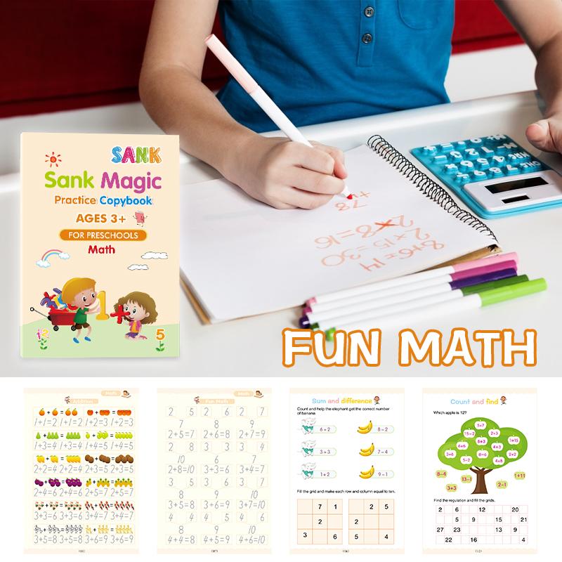 Reusable Handwriting Practice Copybook Magic Pen Set