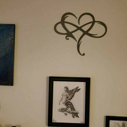 Decorative Iron Wall Art, Infinity Heart Design
