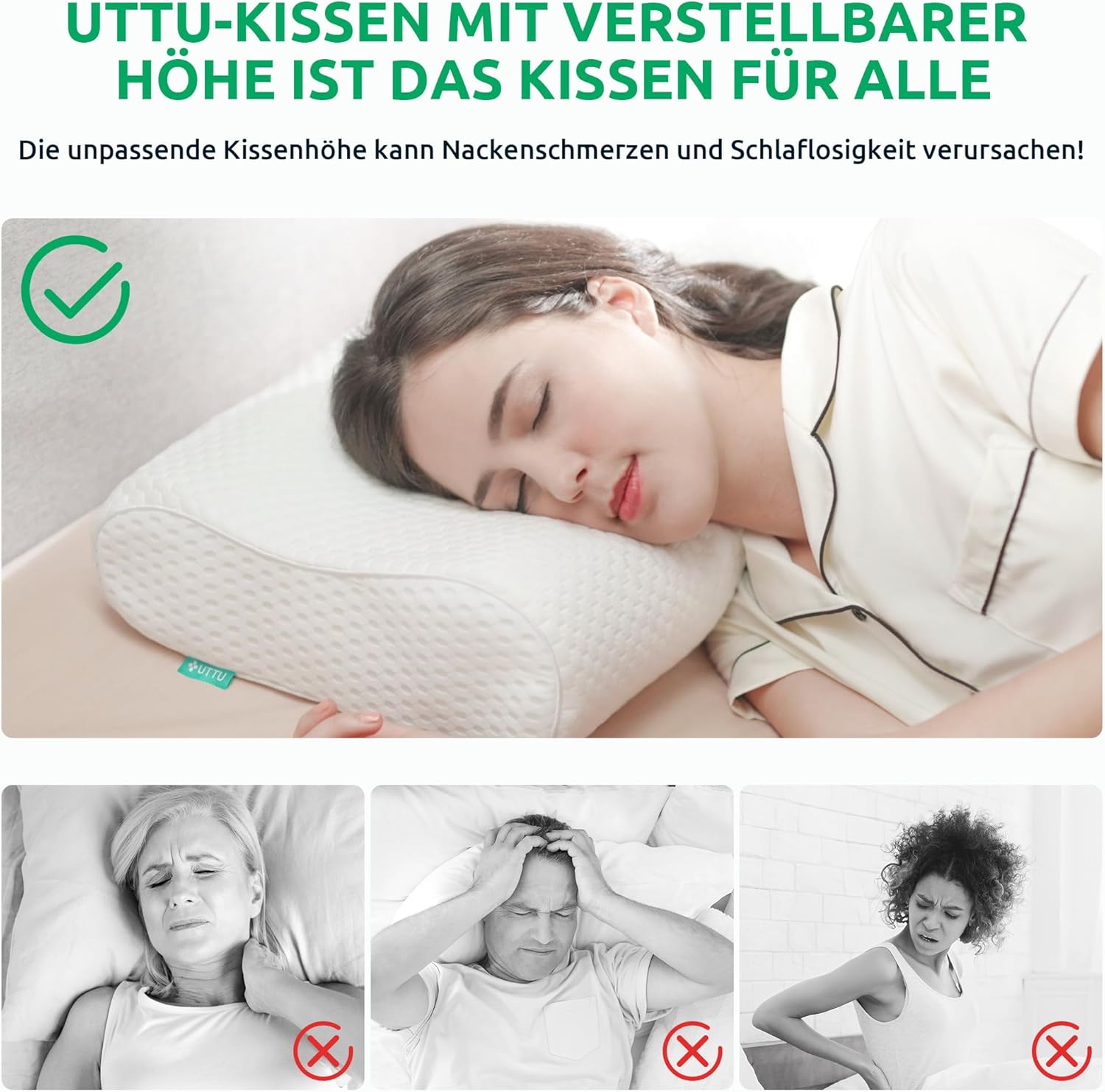 Supportive Neck Pillow, Orthopedic Design