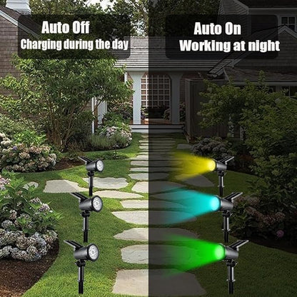 Brightness-Enhanced Solar Spotlight, Garden Illumination