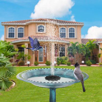 Solar-Activated Water Fountain, Decorative Flower Design for Gardens and Pools