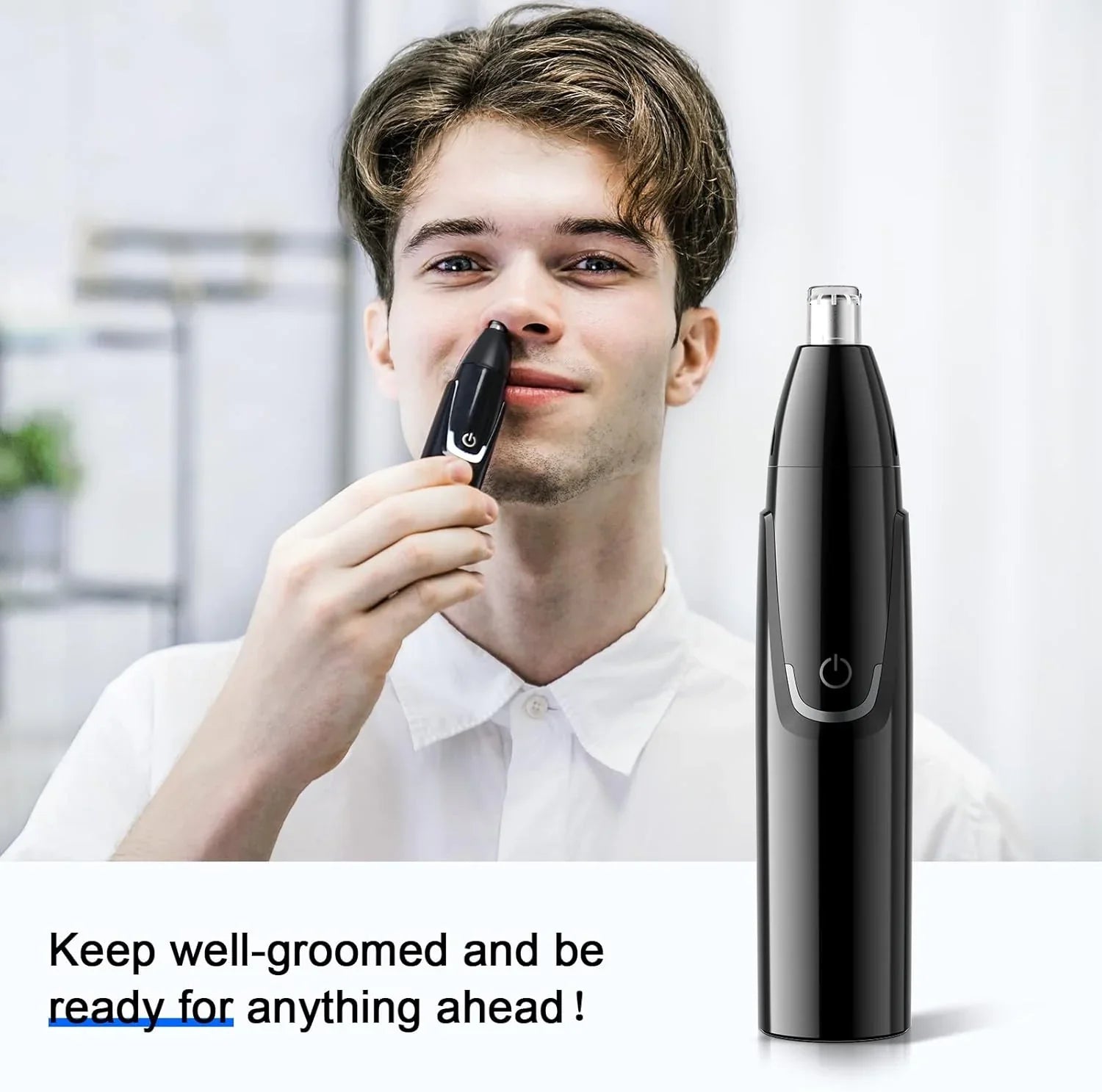 Rechargeable Ear and Nose Hair Trimmer, Cordless Design