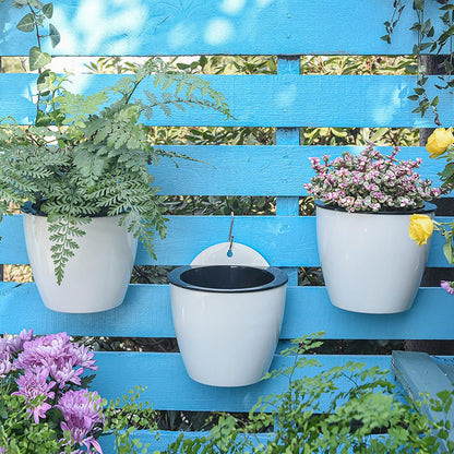 Modern Self-Watering Hanging Planter, Wall-Mounted Design