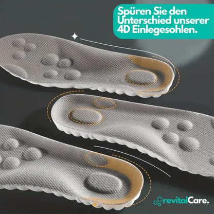 Supportive 4D Insoles, Adaptive Comfort