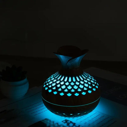 Aromatherapy Humidifier, LED Wood-Look Diffuser