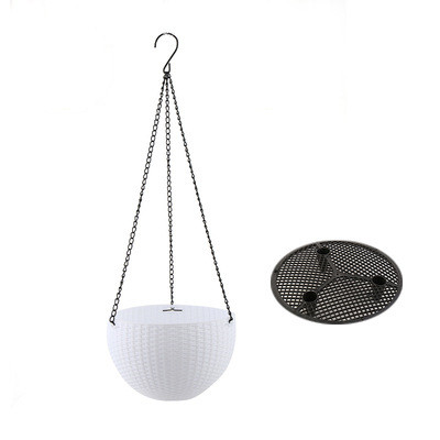Braided Plant Hanging Basket with Chain, Suitable for Balcony and Garden