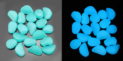 Phosphorescent Garden Pebbles, Colorful Glow Stones