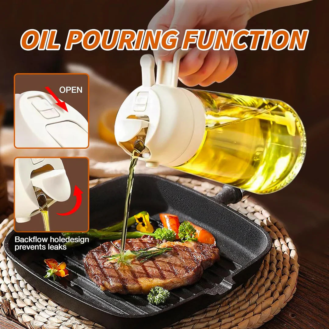 Versatile 2-in-1 Olive Oil Dispenser, Efficient