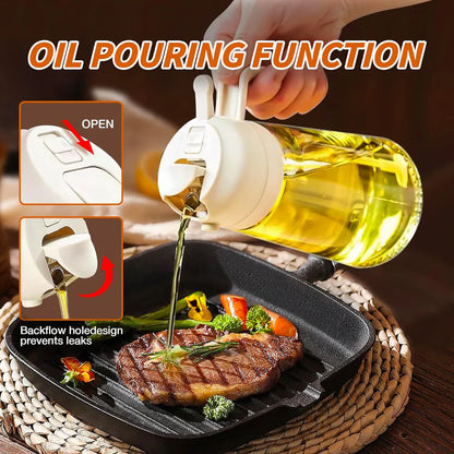 Versatile 2-in-1 Olive Oil Dispenser, Efficient