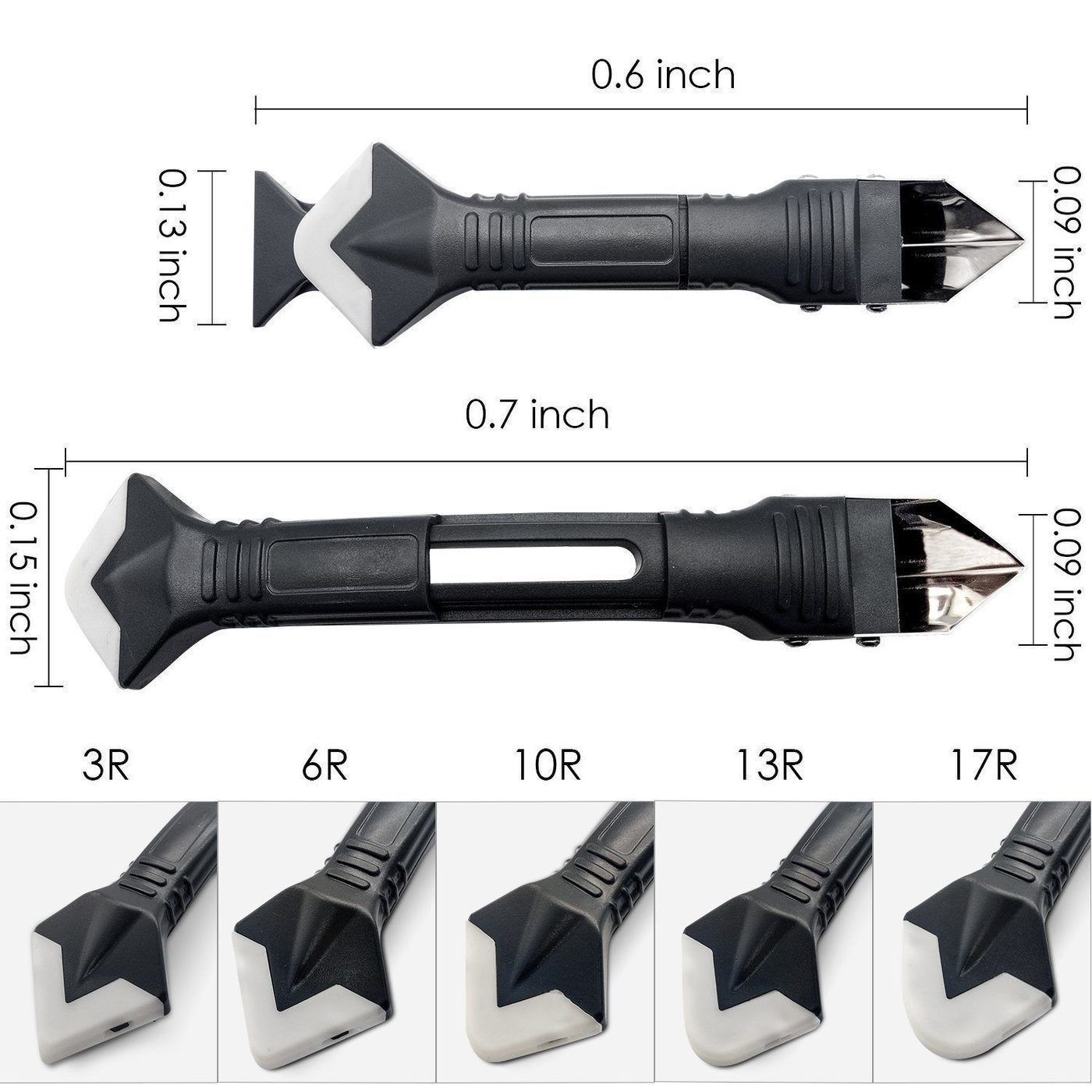 3-in-1 Silicone Caulking Tool Set Domom Remover and Smoother