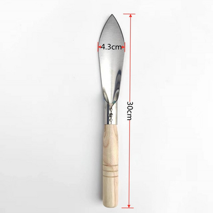 Sturdy Stainless Steel Weeder, Ergonomic Wooden Handles