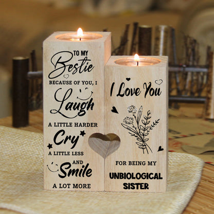 Wooden Friendship Candle Holder Gift Decor