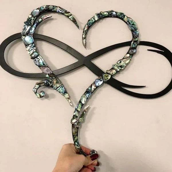 Decorative Iron Wall Art, Infinity Heart Design