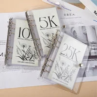 12-Month Envelopes Money Saving Challenge Binder  PVC Loose-Leaf Savings Organizer