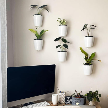 Modern Self-Watering Hanging Planter, Wall-Mounted Design