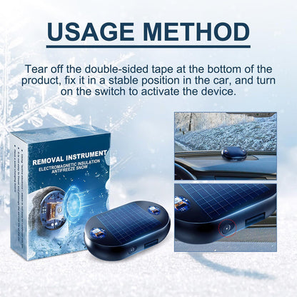 Car Windshield Anti-Freezing Device USB & Solar Powered
