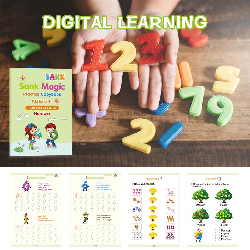 Reusable Handwriting Practice Copybook Magic Pen Set