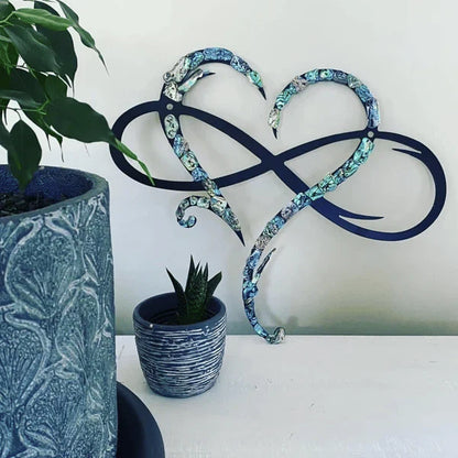 Decorative Iron Wall Art, Infinity Heart Design