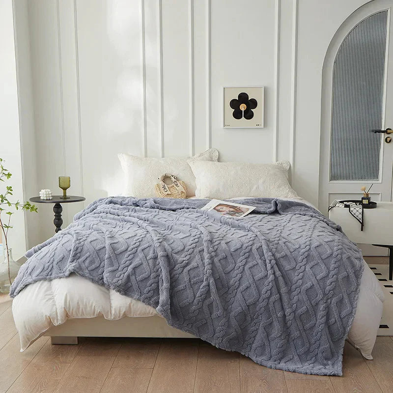 Reversible Plush Blanket, Cozy Design