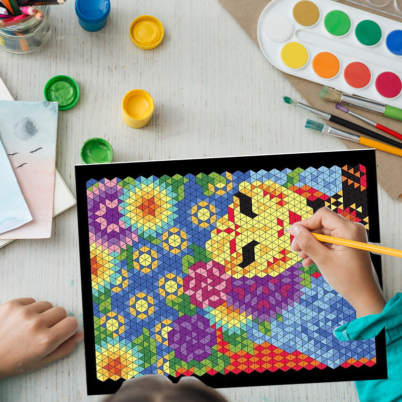 Livre de mosaïque à colorier par numéros, 100 pages, activité artistique