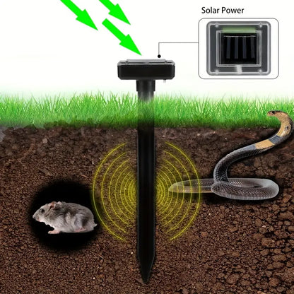 Solar-Operated Snake and Pest Repeller, Ultrasonic Technology