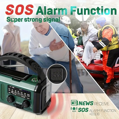 Multifunctional Emergency Radio with Flashlight and Charger