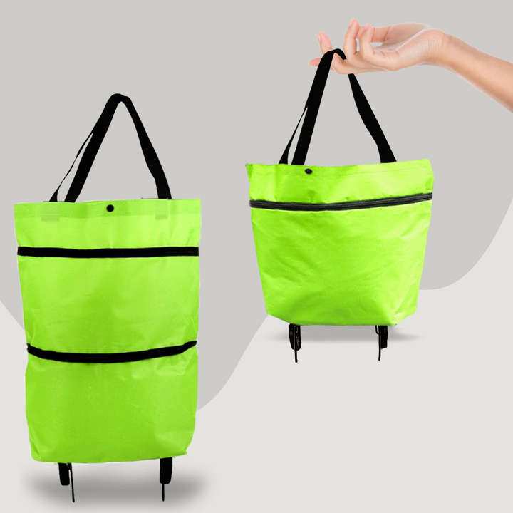 Versatile Foldable Shopping Cart, Convenient Wheels