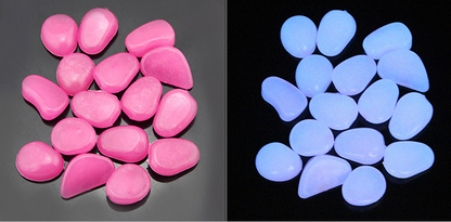 Phosphorescent Garden Pebbles, Colorful Glow Stones