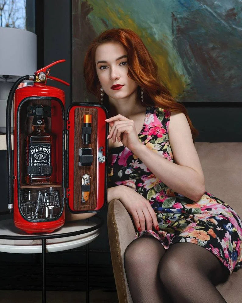 Red FireBar Hidden Mini Bar Stealthy Stylish