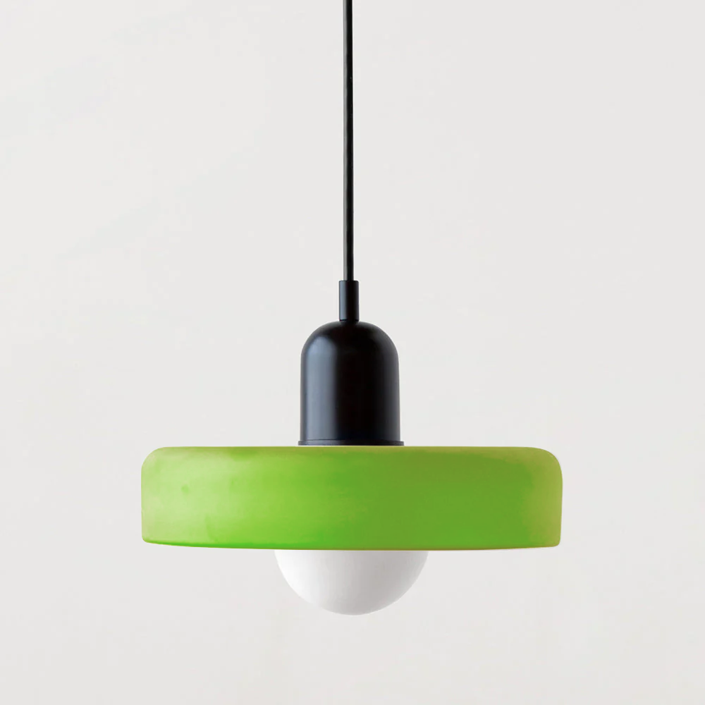 Suspension en verre coloré de style Bauhaus