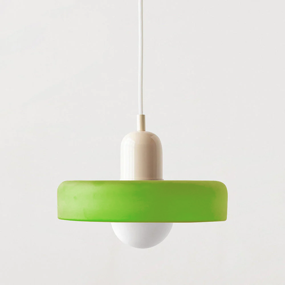 Suspension en verre coloré de style Bauhaus