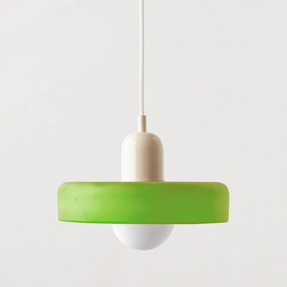 Coloured Glass Pendant Light Bauhaus Style