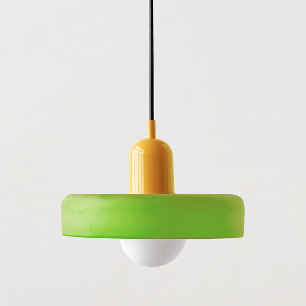 Suspension en verre coloré de style Bauhaus