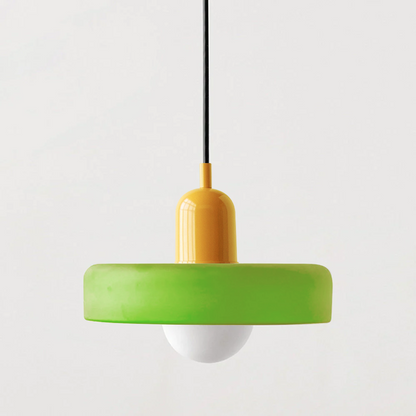 Coloured Glass Pendant Light Bauhaus Style