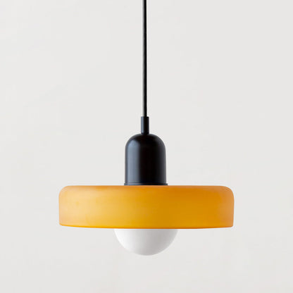 Coloured Glass Pendant Light Bauhaus Style