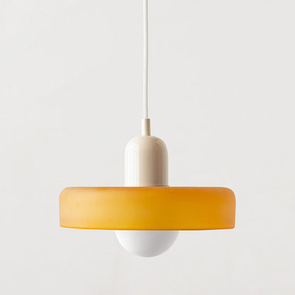 Coloured Glass Pendant Light Bauhaus Style