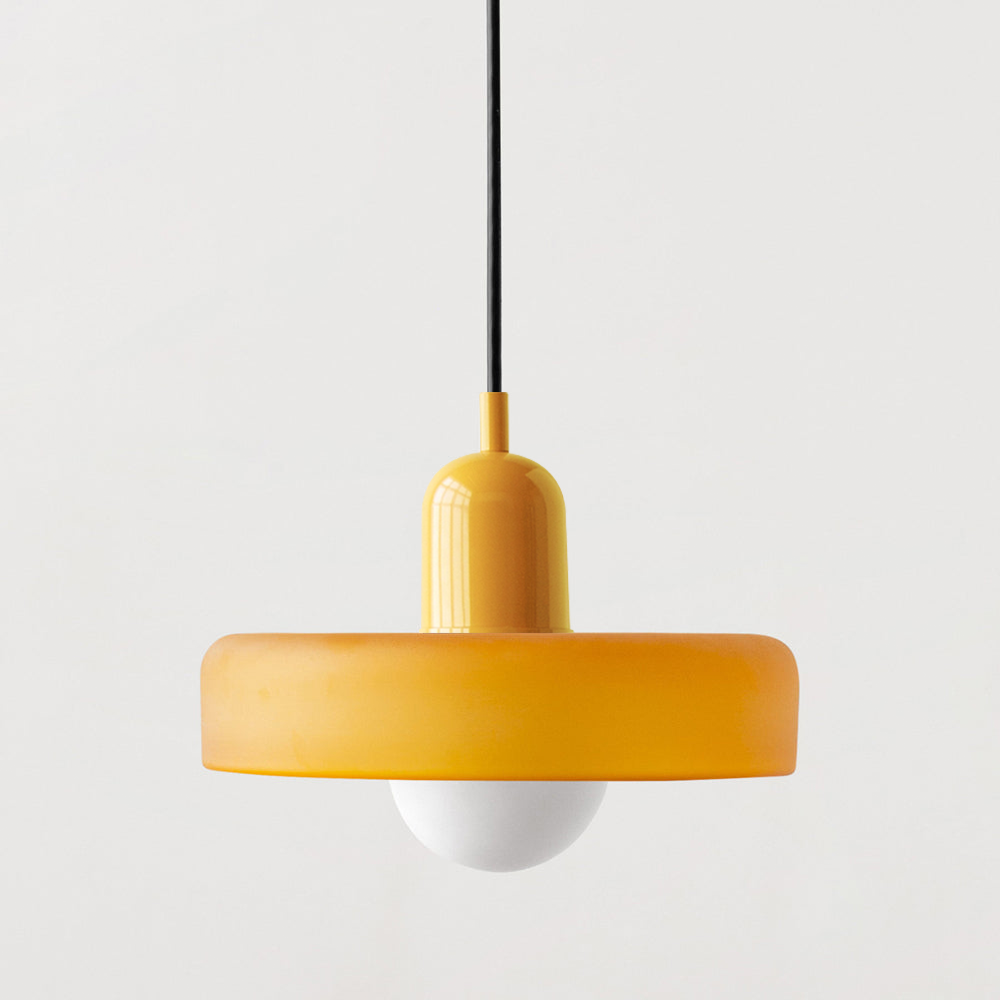 Suspension en verre coloré de style Bauhaus