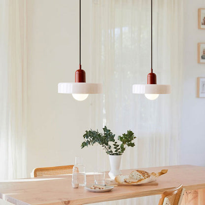 Coloured Glass Pendant Light Bauhaus Style