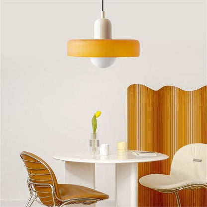 Coloured Glass Pendant Light Bauhaus Style