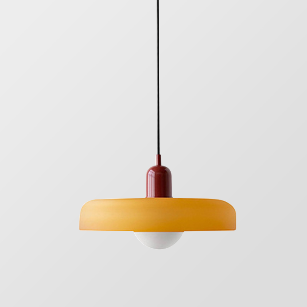 Suspension en verre coloré de style Bauhaus