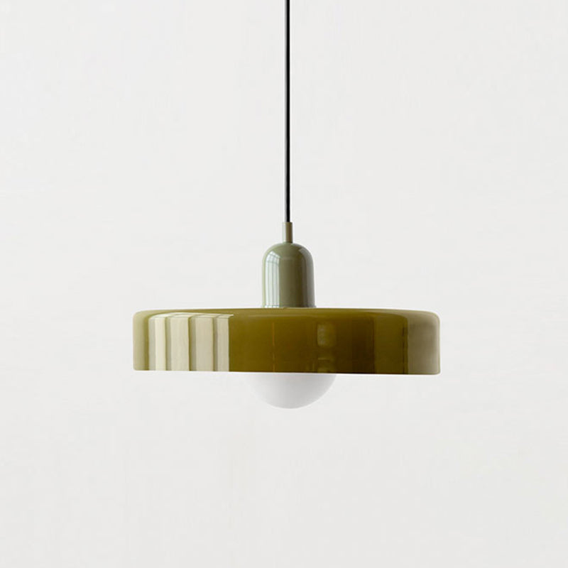 Suspension en verre coloré de style Bauhaus