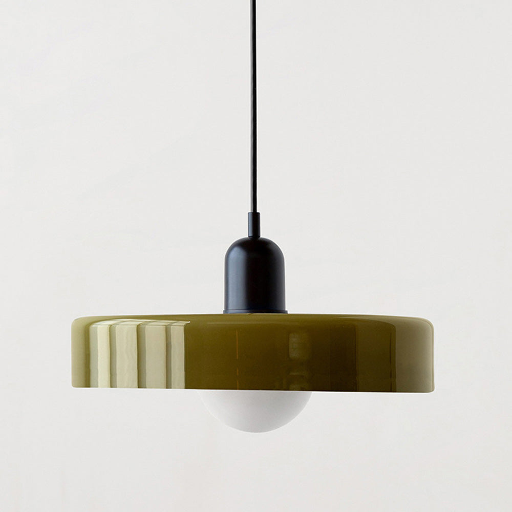 Suspension en verre coloré de style Bauhaus