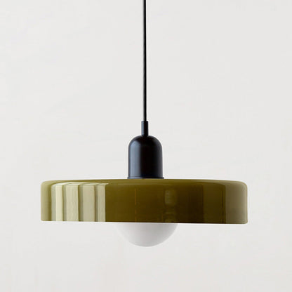 Coloured Glass Pendant Light Bauhaus Style
