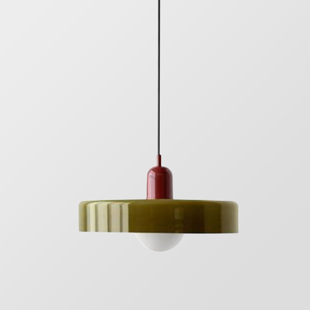 Suspension en verre coloré de style Bauhaus