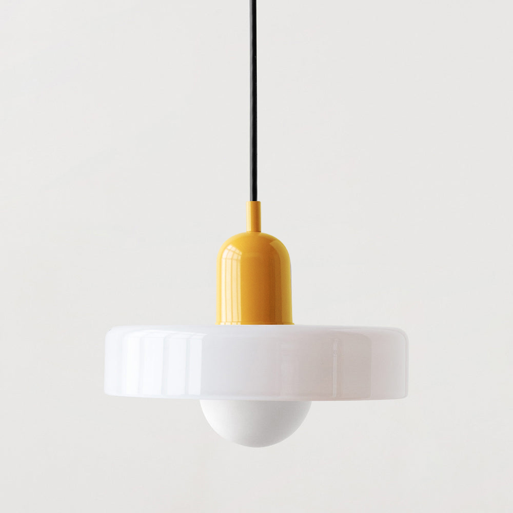 Suspension en verre coloré de style Bauhaus
