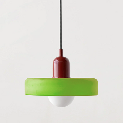Coloured Glass Pendant Light Bauhaus Style