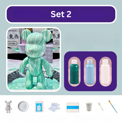 Vibrant Colorful Bear Toy, Playful and Fun