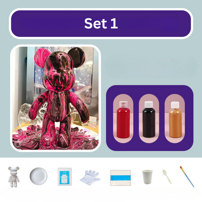 Vibrant Colorful Bear Toy, Playful and Fun