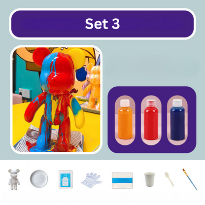 Vibrant Colorful Bear Toy, Playful and Fun